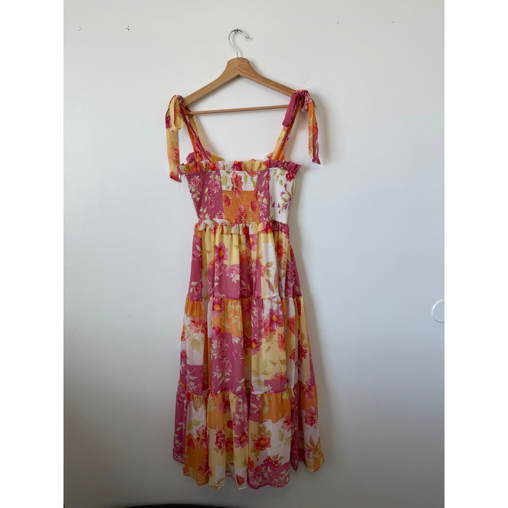 &merci Women's Sleeveless Floral Patch Dress – Pink – Size Small – NWOT - Picture 4 of 4